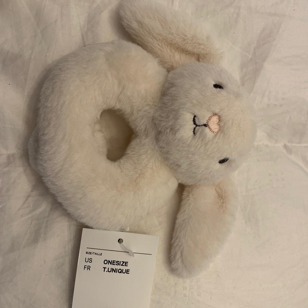 Baby bunny rattle